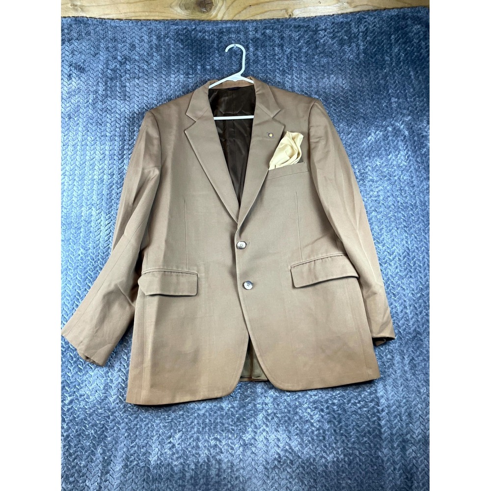 Vintage Givenchy Gentleman Blazer Jacket Mens 42R Brown Wool 2-Button Ventless